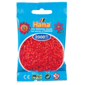 Hama Mini Bügelperlen 501-05 Rot - 2000 Stk von Hama