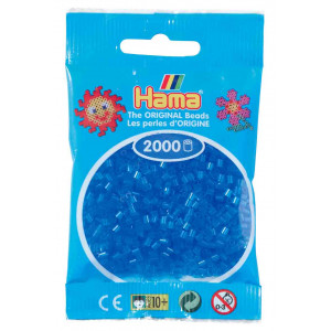 Hama Mini Bügelperlen 501-15 transparent Blau - 2000 Stk von Hama