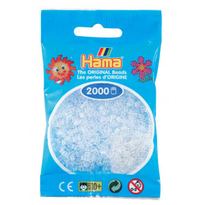 Hama Mini Bügelperlen 501-19 Transparent-Weiß - 2000 Stk von Hama