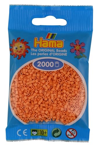 Hama Mini Perlen Beutel | ca. 2000 Sicherungsperlen | Mosaik Deko Kunst & Basteln für kreative Kinder ab 5 Jahren | Light Aprikose von Hama