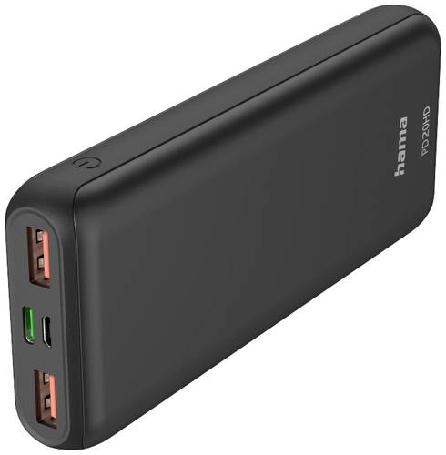 Hama PD20-HD Powerbank 20000 mAh LiPo USB-A, USB-C® Anthrazit von Hama