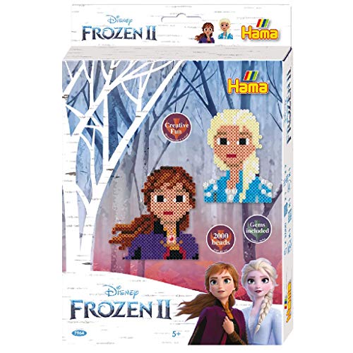 Hama Perlen 10.7964 Kleine Geschenkpackung Disney Frozen 2, Bügelperlen Midi, ca. 2000 Stück inklusive Stiftplatten, Strassjuwelen und Zubehör von Hama Bügelperlen