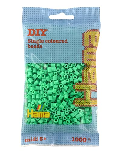 Hama Perlen 207-11 Bügelperlen Beutel mit ca. 1.000 Midi Bastelperlen mit Durchmesser 5 mm in Hellgrün, kreativer Bastelspaß für Groß und Klein Hama Perlen 207-11 Bügelperlen Beutel mit ca. 1.000 Midi Bastelperlen mit Durchmesser 5 mm in Hellgrün, kreativer Bastelspaß für Groß und Klein von Hama