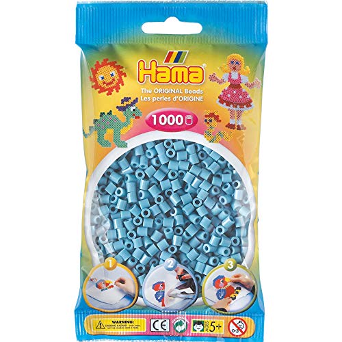 Hama 207-31 Bügelperlen 1000 Schreibwaren, Turkis, talla única von Hama