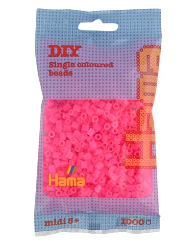 Hama Perlen 207-32 Bügelperlen Beutel mit ca. 1.000 Midi Bastelperlen mit Durchmesser 5 mm in Neon Pink, kreativer Bastelspaß für Groß und Klein Hama Perlen 207-32 Bügelperlen Beutel mit ca. 1.000 Midi Bastelperlen mit Durchmesser 5 mm in Neon Pink, kreativer Bastelspaß für Groß und Klein von Hama