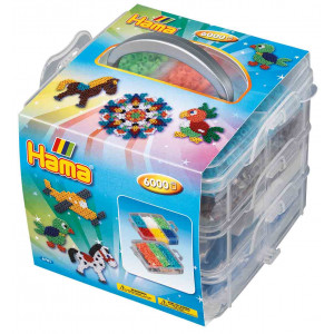 Hama Perlen und Stiftplatten Aufbewahrung klein 6701 mit 6000 Perlen u von Hama