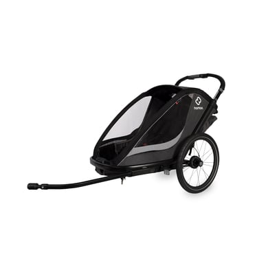 hamax Kinderfahrradanhänger Cocoon Zweisitzer grey/black von Hamax