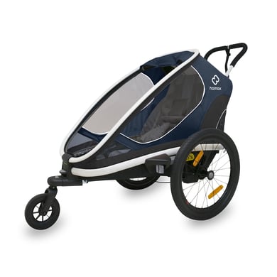 hamax Kinderfahrradanhänger Outback ONE mit Rückenlehnenverstellung Navy Blue 2022 von Hamax