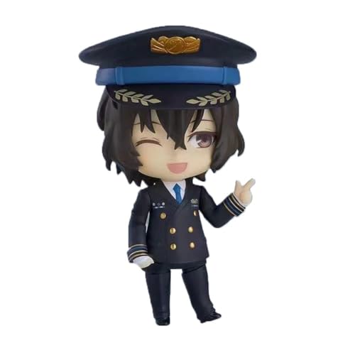 Bungo Stray Dogs Action Figure Anime Nakahara Chuuya/Dazai Osamu Q Version Changeable Face Movable Figure Model PVC Statue Ornaments Collectibles (Dazai Osamu) von Hamender