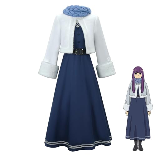 Frieren: Beyond Journey's End Cosplay-Kostüm, Anime-Kostüm, Frieren Fern, Cosplay, Halloween, Weihnachten, Uniformen, komplettes Set für Damen, Mädchen, Geschenk (A, XS) von Hamender