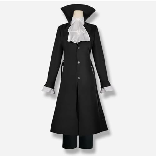 Hamender Bungo Stray Dogs Cosplay Kostüm - Oguri Tomotaro/Gogoli Cosplay Outfit Uniform Anzüge Anime Komplettes Set Cosplay Kleidung für Party (Akutagawa Ryunosuke, XXL) von Hamender