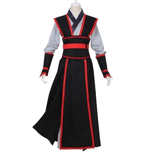 Mo Dao Zu Shi Cosplay Kostüm Wei Wuxian Lan Wangji Xue Yang Cosplay Anime Cosplay Ancient Hanfu Outfits Set für Halloween Karneval Party (B, L) von Hamender