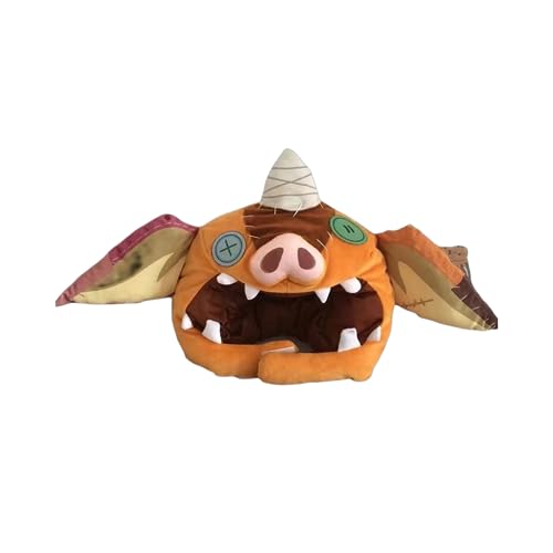 1PC Tears of The Kingdom Schwein Kopf Maske Plüsch Link Lustige Hut Spielzeug Orange, Orange, 1-5 1/8 von Hanaiette