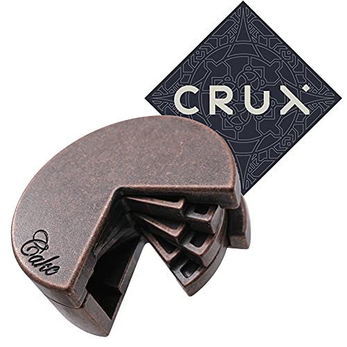 Hanayama Cast Cake Puzzle – Level 4 von 6 – Fairly Hard – inkl. Crux Aufkleber von Hanayama and Crux Puzzles