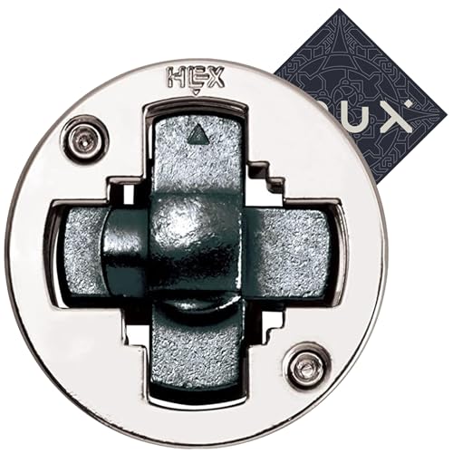 Hanayama Cast Hex Puzzle - Level 3 of 6 - Mid Range - Inklusive Crux Aufkleber von Hanayama and Crux Puzzles