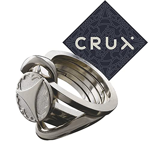 Hanayama Cast Ring II Puzzle - Level 5 von 6 - sehr schwer - inkl. Crux Aufkleber von Hanayama and Crux Puzzles