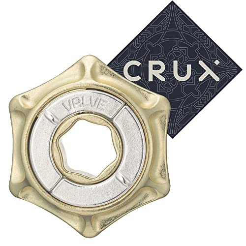 Hanayama and Crux Cast Valve Puzzle - Level 4 of 6 - Fairly Hard - Includes Crux Sticker von Hanayama and Crux