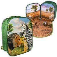 Rucksack mit Spielmatte und Figuren, Safari von Handelshaus Legler