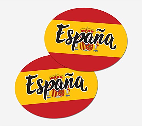 2 x Espana Autoaufkleber Spanien Flagge Oval Selbstklebend Vinyl Auto Van LKW von Handmade By Stukk