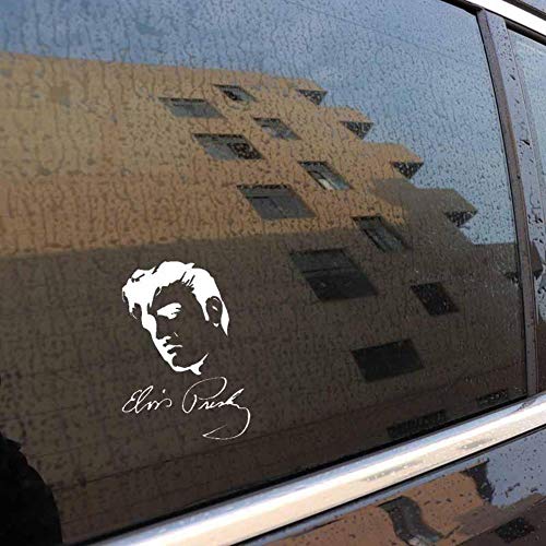 Elvis Presley The King Rock Signature Fun Sticker Vinyl Decal 12.7CM x 17.8CM - White von Handmade By Stukk