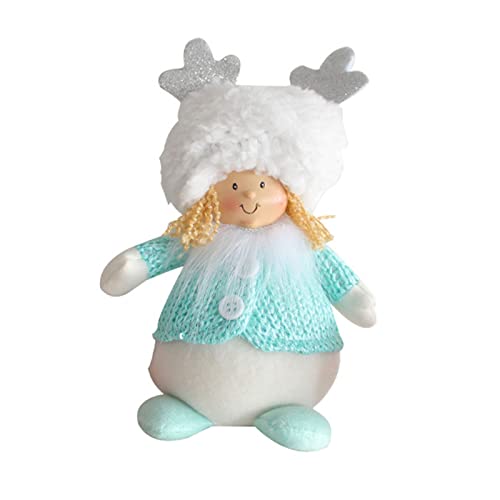 Hangsu Puppen-Weihnachtsdekoration, Plüsch, gefüllt, für Jungen und Mädchen, mit Geweih-Hut, Urlaub, als Geschenk für Kinder und Frauen, 19 cm von Hangsu