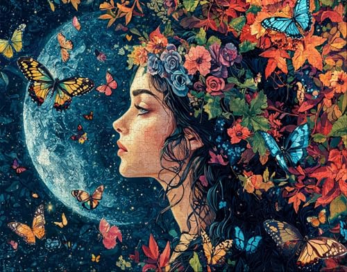 Puzzle 100 Teile Erwachsene Warmes Zuhause 28x40cm Puzzles für Erwachsene Lernspiel Herausforderungsspielzeug 100 Teilige Spiel Puzzlematte Schmetterling, Frau Puzzlematte, Geschenk O-5 Puzzle 100 Teile Erwachsene Warmes Zuhause 28x40cm Puzzles für Erwachsene Lernspiel Herausforderungsspielzeug 100 Teilige Spiel Puzzlematte Schmetterling, Frau Puzzlematte, Geschenk O-5 von Hanjunng