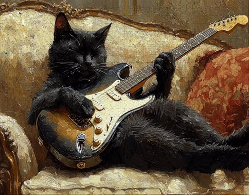 Puzzle 70 Teile, Puzzle Erwachsene, Schwarz Puzzlematte, Indoor-Puzzlematte-Kreativspiel zur Entspannung von Erwachsenen und Erziehung Katze, Geschenke auf der Ganzen Welt O-7 Puzzle 70 Teile, Puzzle Erwachsene, Schwarz Puzzlematte, Indoor-Puzzlematte-Kreativspiel zur Entspannung von Erwachsenen und Erziehung Katze, Geschenke auf der Ganzen Welt O-7 von Hanjunng