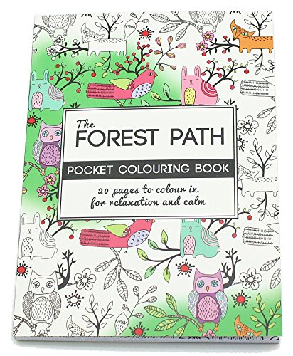 Malbuch für Erwachsene - Antistress-Malbuch - 20 Motive Fantasie / Tattoo'D / Geometrie - Postkartenformat für unterwegs (The Forest Path) von Hanna's Laden