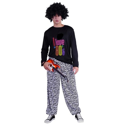 80er jahre outfit herren 4xl, dmax shop, 80er Jahre Outfit Herren 70er Schlaghose + Hippie Oberteil - Lustiges Retro Kostüm 80er Jahre Herren Bad Taste Outfit Fasching Karneval Mottoparty von Hanraz