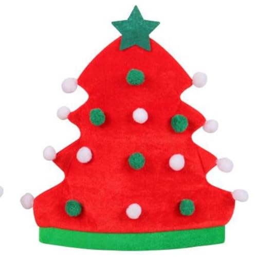 Hanraz Weihnachtsmützen Erwachsene, Nikolausmütze Kinder Festliche Unisex Weihnachtsoutfit Weihnachtsmützen Bequemes Partys Zipfelmütze Weihnachtsoutfit Baby Klassischer Rote Weihnachtsmarkt von Hanraz