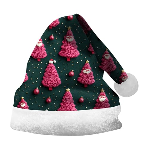 Hanraz Weihnachtsmützen Erwachsene, Weihnachtsmann Kostüm Unisex Rote Mütze Baby Weihnachtsmütze Partys Plüsche Zipfelmütze Weihnachtsmann Mütze Erwachsene Klassischer Festliche Weihnachtsoutfit von Hanraz