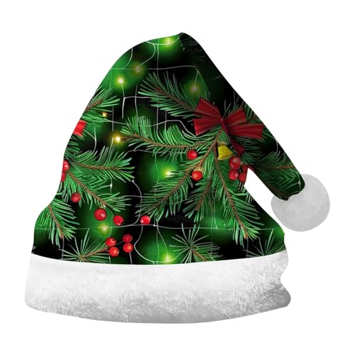 Hanraz Weihnachtsmützen Erwachsene, Weihnachtsmann Kostüm Unisex Rote Mütze Baby Weihnachtsmütze Partys Plüsche Zipfelmütze Weihnachtsmann Mütze Erwachsene Klassischer Festliche Weihnachtsoutfit von Hanraz