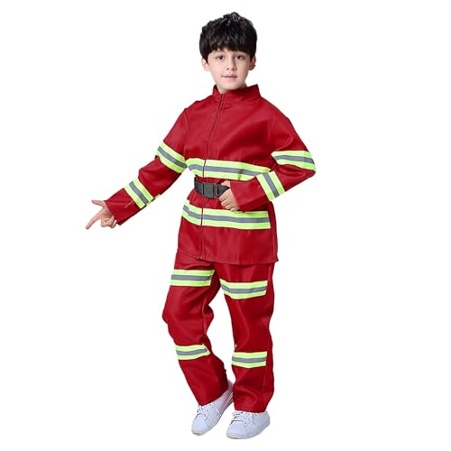 Hanraz kinder kostüme, karnevalskostüme damen, Feuerwehr Kostüm Kinder - Cosplay Faschingskostüme Kostüm Feuerwehrmann, Verkleidung Kinder, Astronaut Kostüm Kinder, Für Jungen Mädchen von Hanraz