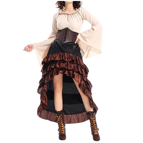 Hanraz piratenkostüm damen grün, Piratenkostüm Damen Retro Vintage Mittelalter Kostüm Damen - Piratenkleid Damen Kostüm Pirat Damen Für Frauen Fasching Karneval Mottoparty von Hanraz