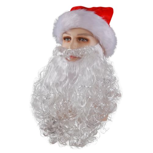 Weihnachtsmann Kostüm, Nikolauskostüm Weihnachtsmann Bart Nikolaus Kostüm Für Erwachsene Weihnachtsmann Kostüm Herren Weihnachtsmann Maske Mit Bart Für Cosplay Weihnachten Karneval Party von Hanraz