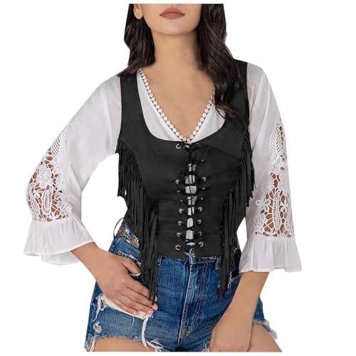 cowgirl outfit damen pink, outlet angebote, 70er Jahre Outfit Damen, Cowboy Kostüm Damen Faschingskostüm Damen Karnevalskostüme Damen Hippie Kleidung Damen 70er Jahre für Karneval Mottoparty von Hanraz