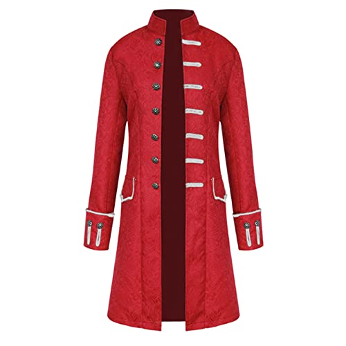 fasching kostüm herren, steampunk mantel herren, Mittelalter Kleidung Herren, Mittelalter Renaissance Festlich Seemannsjacke, Samurai Kostüm, Nussknacker Kostüm, Für Männer Fasching Karneval von Hanraz