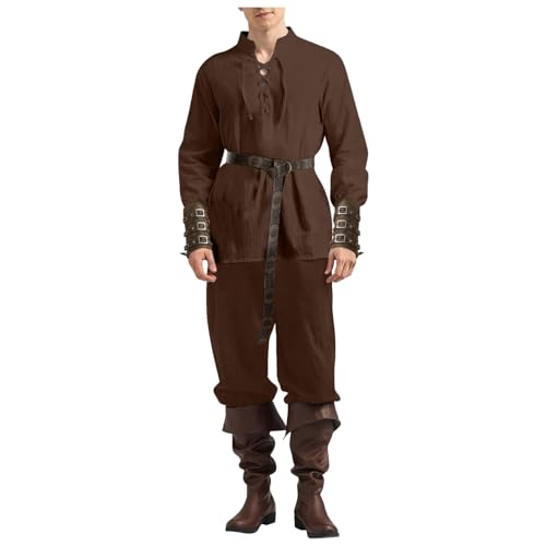 faschingskostüme herren, meine bestellungen, Piratenkostüm Herren 4 Stück Renaissance Cosplay Retro Mittelalter Hose Herren Mittelalter Kleidung Herren Faschingskostüme Für Fasching Karneval von Hanraz