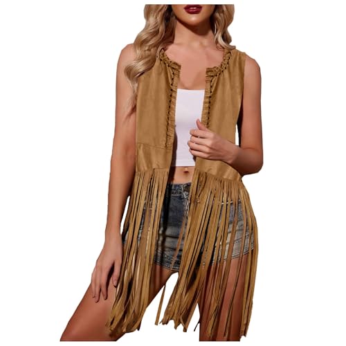 fransenweste damen hippie, black friday, Cowgirl Kostüm Damen, Piratenkostüm Damen Hawaii Hemd Damen Western Outfit Damen Kostüm Damen Fasching Kostüm Damen für Karneval Mottoparty von Hanraz