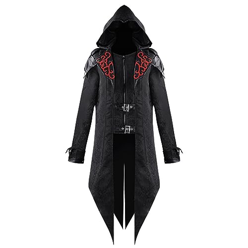 karnevalskostüme herren, steampunk mantel herren 4xl, Steampunk Herren, Mittelalter Gothic Renaissance Samurai Kostüm, Nussknacker Kostüm, Frack Herren, Für Männer Fasching Karneval von Hanraz