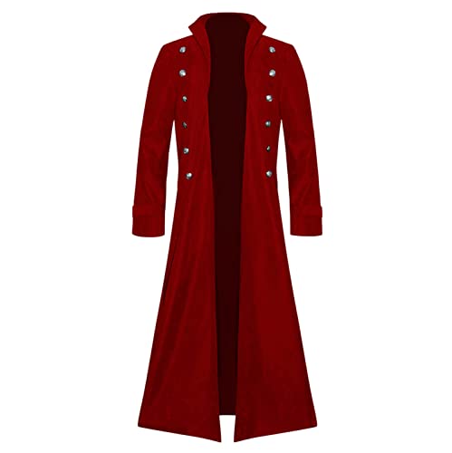 piratenkostüm herren, steampunk kostüm herren 3xl, Mittelalter Kleidung Herren, Mittelalter Renaissance Gothic Mantel Herren, Seemannsjacke, Smokingjacken Für Herren, Für Männer Fasching Karneval von Hanraz