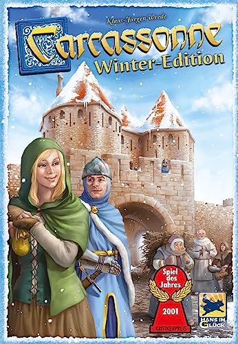 Hans im Glück, Carcassonne Winter-Edition, Familienspiel, Brettspiel, 2-5 Spieler, Ab 7+ Jahren, 35 Minuten, Deutsch von Hans im Glück