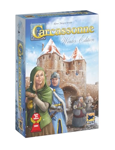 Hans im Glück, Carcassonne Winter-Edition V3.0, Familienspiel, Brettspiel, 2-5 Spieler, ab 7 Plus Jahren, 35 Minuten, Deutsch von Hans im Glück