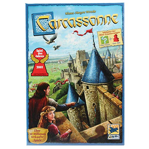 Hans im Glück | Carcassonne | Grundspiel | Familienspiel | Spiel des Jahres 2001 | 2-5 Spieler | Ab 7+ Jahren | 40+ Minuten | Deutsch von Hans im Glück