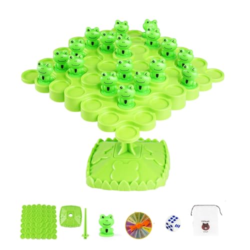 Hanwin® Frosch Balance Spiel, Balance Spiel, Frog Balance Game, Frosch Spiel für Spieleabende für Erwachsene und Kinder (Green) von Hanwin