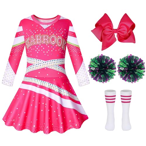 HaoVrisn Cheerleader Kostüm Kinder Cheerleader Kostüm Mädchen Faschingskostüme Kinder Mädchen Kostüm Cheerleader Mädchen Karneval Kostüm Kinder Mädchen Faschingskostüm Mädchen(120cm) von HaoVrisn