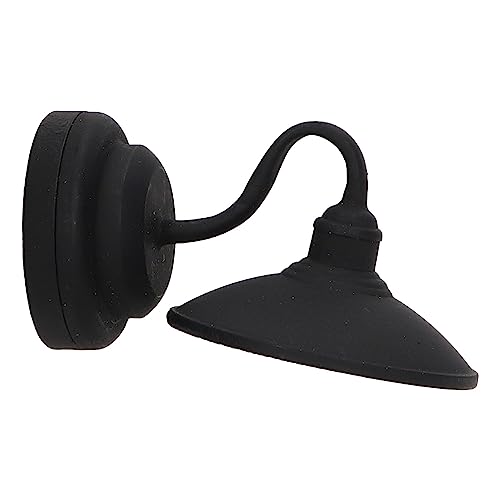 1:12 Puppenhaus Kleine Wandleuchte Vintage Schwarz LED Miniaturlampe für Schlafzimmer Wohnzimmer Küche Dekor von Haofy