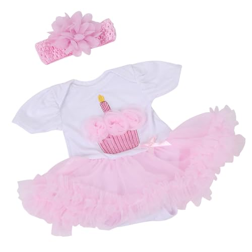 Babypuppen-Zubehör, Schöne Rosa Spitze-Rand-Kleidung, Kleidung für 20-22-Zoll-Puppen, Schöne Dekoration für Zum Spielen von Haofy