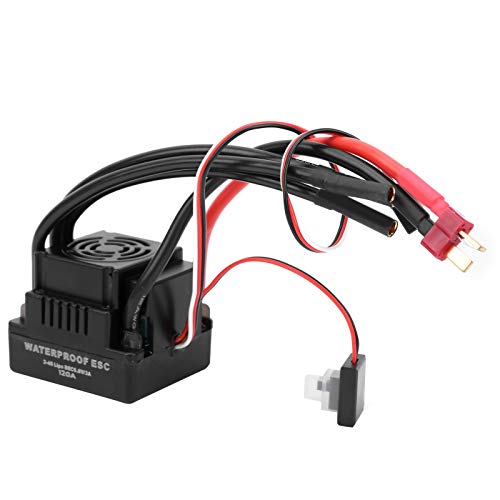 Haofy 120A wasserdichte Bürstenlose ESC -Geschwindigkeitsregler für RC -Auto, Perfekt für Fernbedienungsauto, mit Sensorfreiem Bürstenlosen Motor Kompatibel (T-Stecker) von Haofy