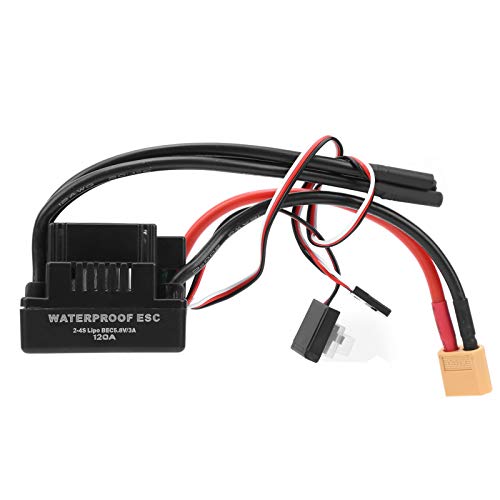 Haofy 120A wasserdichte Bürstenlose ESC -Geschwindigkeitsregler für RC -Auto, Perfekt für Fernbedienungsauto, mit Sensorfreiem Bürstenlosen Motor Kompatibel (XT60) von Haofy